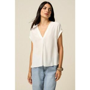 Bluza lejera cu maneci scurte - Alb optic imagine
