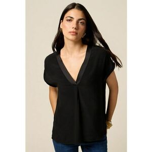 Bluza lejera cu maneci scurte - Negru imagine