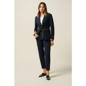 Pantaloni crop uni - Bleumarin imagine