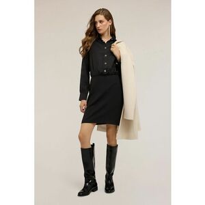 Rochie mini cu maneci lungi - Negru imagine