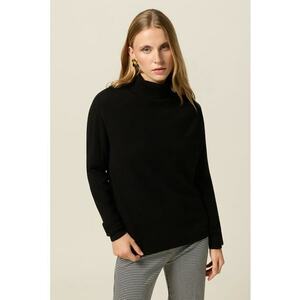 Pulover uni cu guler inalt - Negru imagine