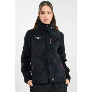 Bluza de trening din material teddy cu fermoar si guler mediu imagine