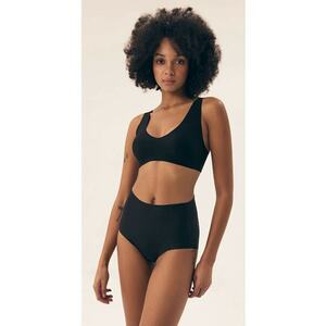 Chiloti cu talie inalta Bump set din 2 perechi negru - Negru imagine