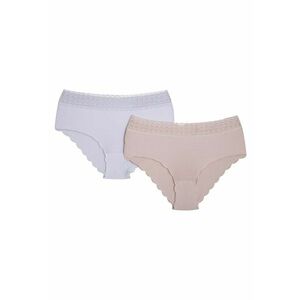 Chiloti cu talie inalta Polly set de 2 perechi roz murdar - lavanda - Multicolor imagine