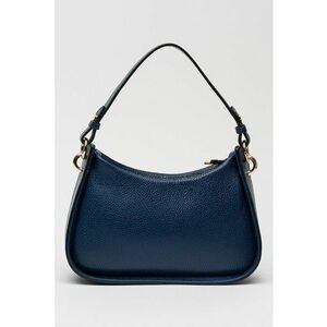 Geanta crossbody de piele cu bareta lant - Albastru ultramarin imagine