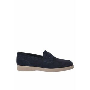Pantofi loafer din piele intoarsa - Albastru imagine