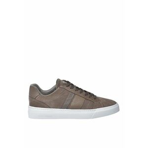 Pantofi sport low-cut de piele intoarsa cu insertii de piele - Maro taupe imagine