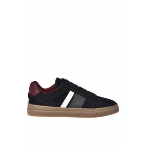 Pantofi sport de piele intoarsa cu insertii de piele - Albastru imagine