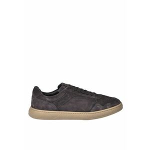 Pantofi sport low-cut de piele intoarsa - Gri imagine