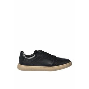 Pantofi sport low-cut de piele - Negru imagine