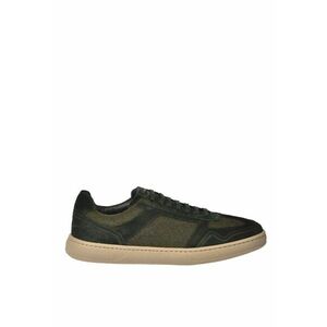 Pantofi sport low-cut cu garnituri din piele intoarsa - Verde imagine