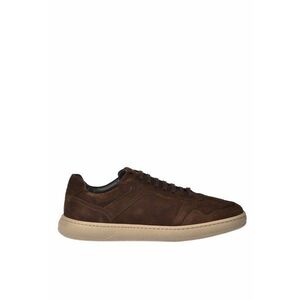 Pantofi sport low-cut din piele intoarsa - Maro imagine