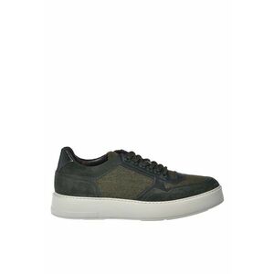 Pantofi sport low-cut de piele intoarsa si lana - Verde imagine