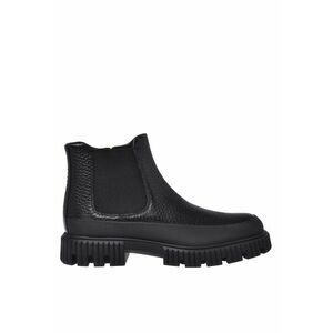 Ghete Chelsea din piele cu fermoar - Negru imagine