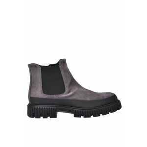 Ghete Chelsea din piele intoarsa cu fermoar - Gri imagine
