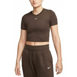 Tricou crop din amestec de modal - Maro imagine