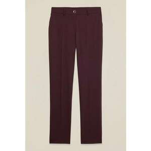 Pantaloni drepti cu pliuri - Violet pruna imagine