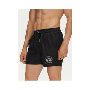 Pantaloni scurti de baie barbati PL115 - Poliester - Negru - Negru imagine