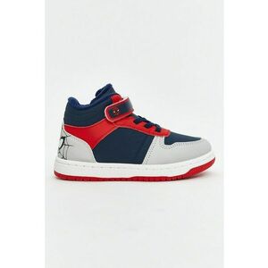 Pantofi sport mid-cut cu imprimeu Spiderman - Gri deschis/Rosu vermillion/Bleumarin imagine