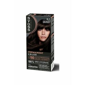 Vopsea de par permanenta Color Baseline 115 ml - Saten Inchis imagine