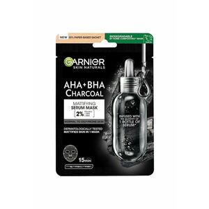 Masca Servetel Super hidratare si matifiere cu carbune Skin Naturals - 28 gr imagine