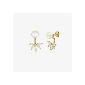 Cercei din argint Golden Day to Night - Perle Naturale imagine