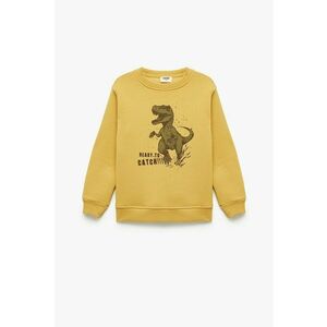 Bluza de trening cu imprimeu dinozaur - Galben sofran/Kaki imagine