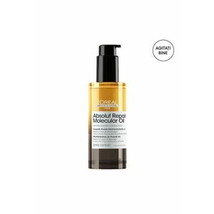 Ulei de par bifazic L’Oreal Professionnel Serie Expert Absolut Repair Molecular - efect anti-frizz - 3x mai multa hranire - pana la 100 ore de stralucire - 2% legaturi peptidice & 5 aminoacizi - nu necesita clatire - fara sulfati - 90 ml imagine