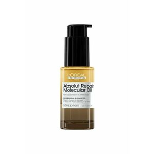 Ulei de par bifazic L’Oreal Professionnel Serie Expert Absolut Repair Molecular - efect anti-frizz - 3x mai multa hranire - pana la 100 ore de stralucire - 2% legaturi peptidice & 5 aminoacizi - nu necesita clatire - fara sulfati - 30 ml imagine