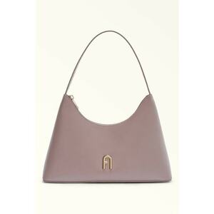 Geanta de piele cu bareta lunga de umar Diamante - Maro taupe imagine