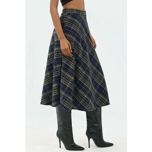 Fusta - maxi A - bleumarin - textil imagine