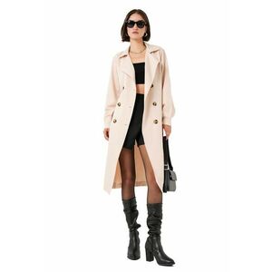 Trenci dama - Poliester - Bej Natural - imagine