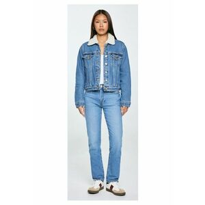 Geaca din denim cu blana artificiala imagine