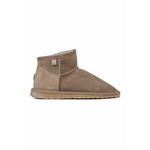 Ghete slip-on de piele intoarsa cu logo - Maro taupe imagine