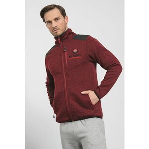 Jacheta cu fermoar si logo Tavid - Visiniu/Negru imagine