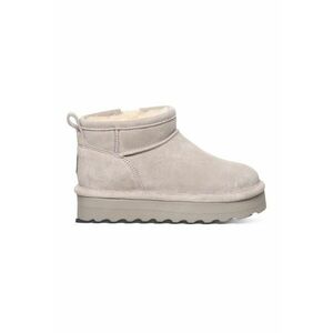 Ghete slip-on de piele intoarsa Retro - Gri deschis imagine