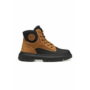 Cizme de piele cu fermoar - Negru/Caramel imagine