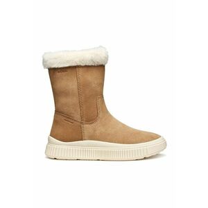 Cizme de piele cu fermoar - Caramel imagine