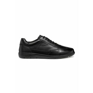 Pantofi sport de piele cu detalii din material textil - Negru imagine