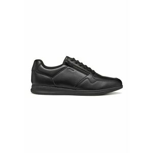 Pantofi sport cu fermoar si insertii de piele - Negru imagine