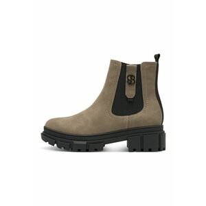 Ghete Chelsea cu toc masiv - Negru/Maro taupe imagine