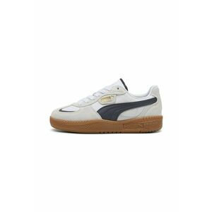 Pantofi sport Palermo de piele si piele intoarsa - Alb/Negru/Gri deschis imagine