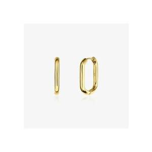 Cercei din argint Golden Square Hoops imagine