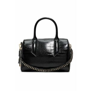 Geanta duffle din piele ecologica cu aspect de piele de crocodil Albalaerel - Negru imagine