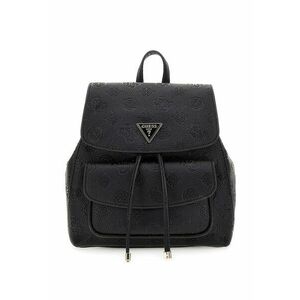 Rucsac din piele ecologica cu model monograma Cresidia II - Negru imagine