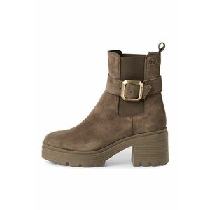 Ghete de piele cu catarama - Maro taupe imagine