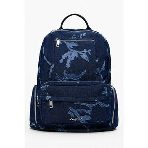 Rucsac din denim cu buzunare exterioare - Albastru prafuit/Bleumarin imagine