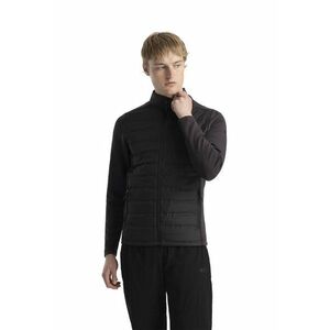 Jacheta cu fermoar si gluga pentru trekking - Negru/Violet aubergine imagine