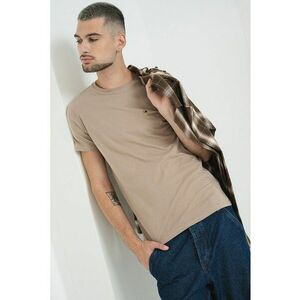 Tricou slim fit de bumbac - Maro deschis imagine