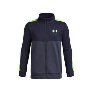 Trening cu fermoar si model colorblock Rival - Albastru ultramarin/Verde lime/Gri inchis imagine